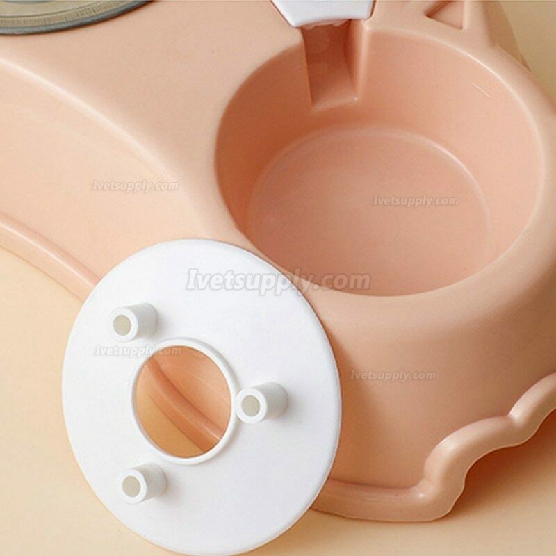 500ML Automatic Pet Bowl Feeder Dog Cat Food Bowl With Water Fountain